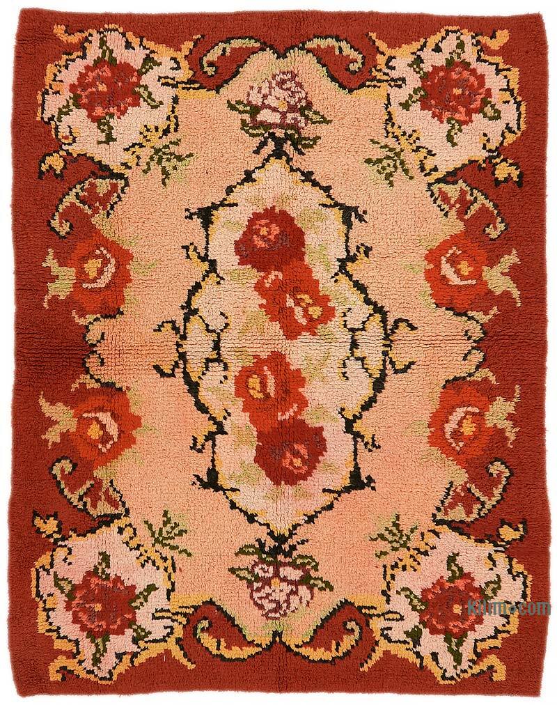 Vintage Anatolian Tulu Rug - 5' 7" x 7'  (67" x 84") - K0079043