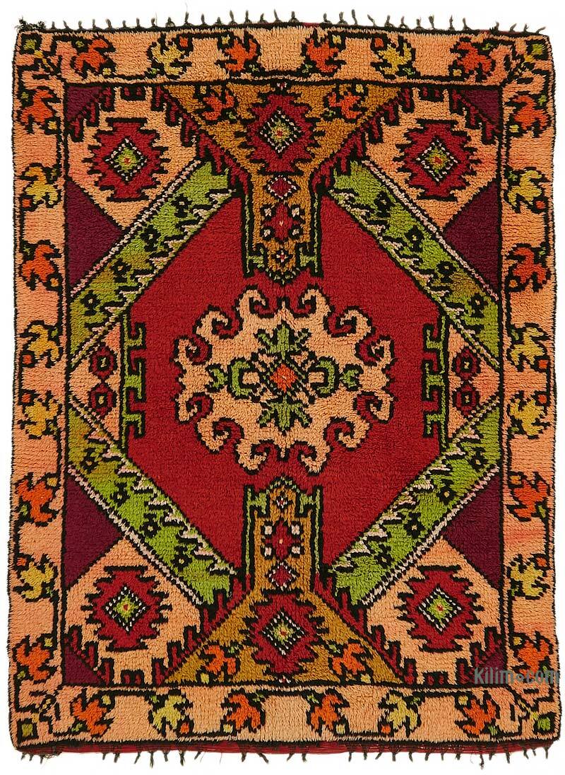 Vintage Anatolian Tulu Rug - 5'  x 6' 6" (60" x 78") - K0079061