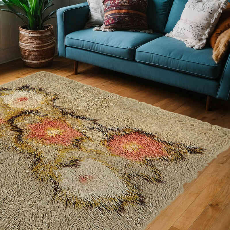 Vintage Anatolian Tulu Rug - 5' 3" x 7' 1" (63" x 85") - K0079078