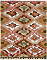 Vintage Turkish Kilim Rug - 6' 9