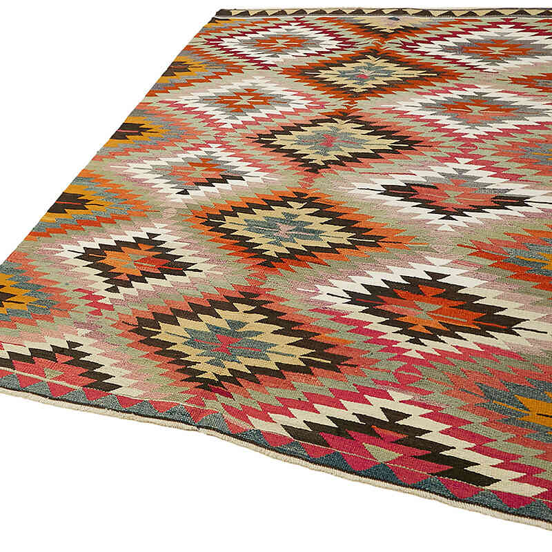 Vintage Anatolian Kilim Rug - 5' 7" x 7'  (67" x 84") - K0079088