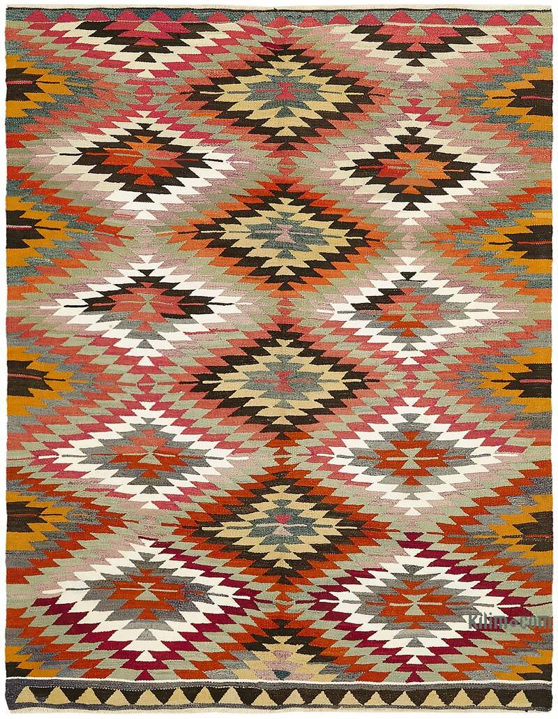 Vintage Anatolian Kilim Rug - 5' 7" x 7'  (67" x 84") - K0079088