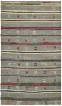 Vintage Anatolian Kilim Rug - 4' 10" x 8' 2" (58" x 98")