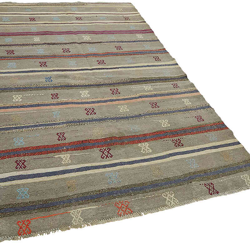 Vintage Anatolian Kilim Rug - 4' 10" x 8' 2" (58" x 98") - K0079089