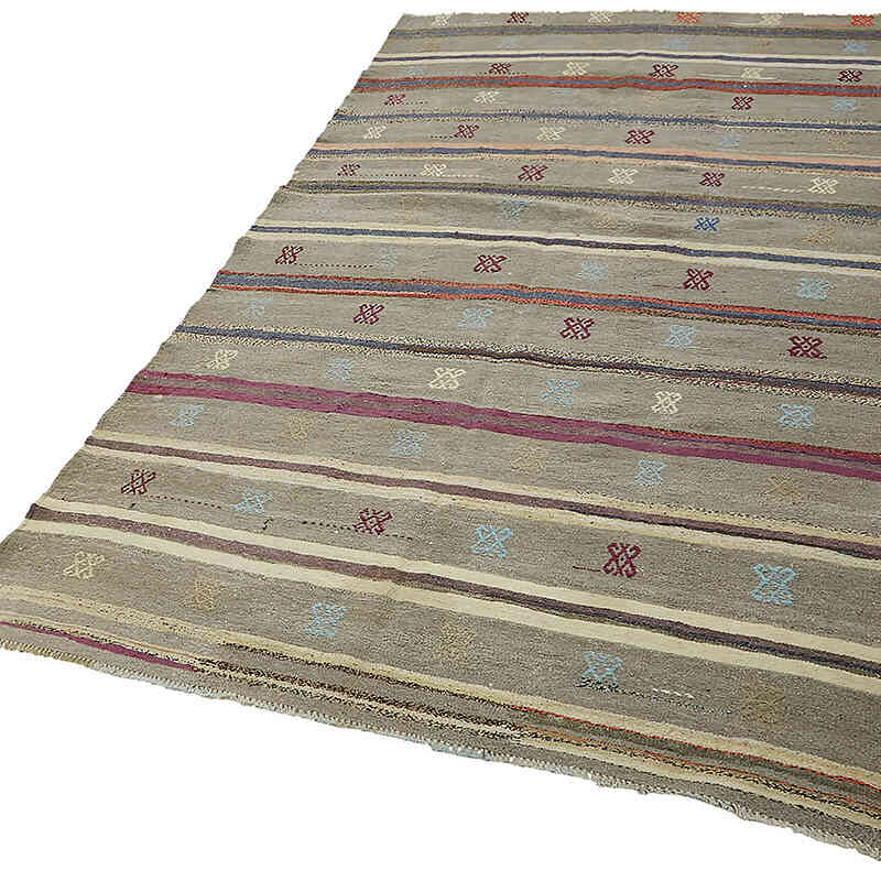 Vintage Anatolian Kilim Rug - 4' 10" x 8' 2" (58" x 98") - K0079089