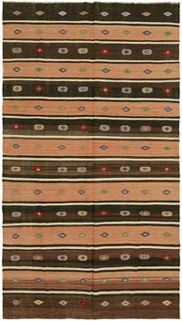 Vintage Anatolian Kilim Rug - 6' 1" x 10' 6" (73" x 126")