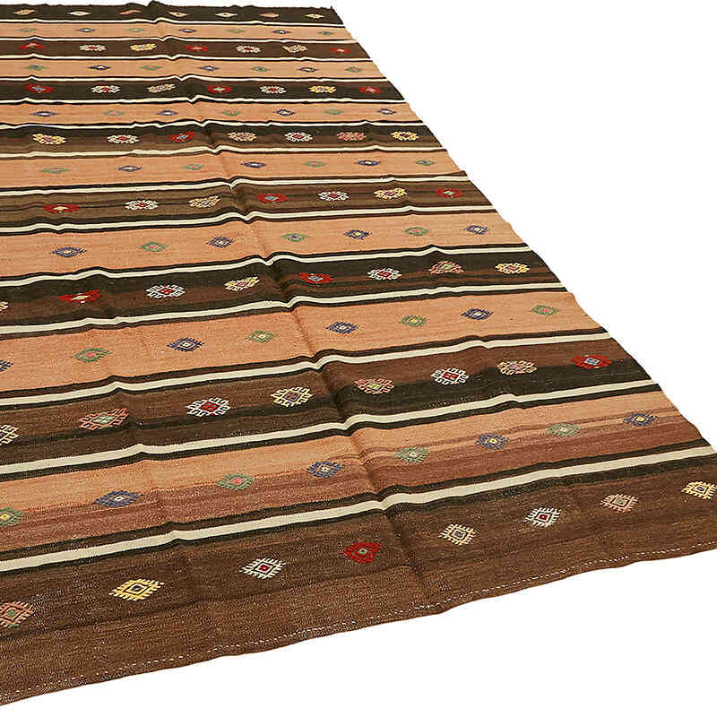 Vintage Anatolian Kilim Rug - 6' 1" x 10' 6" (73" x 126") - K0079103