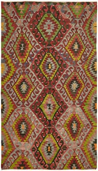 Vintage Anatolian Kilim Rug - 6'  x 10' 6" (72" x 126")