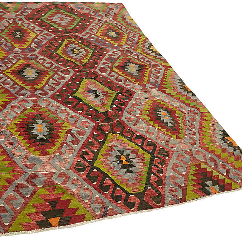 Vintage Anatolian Kilim Rug - 6'  x 10' 6" (72" x 126") - K0079112