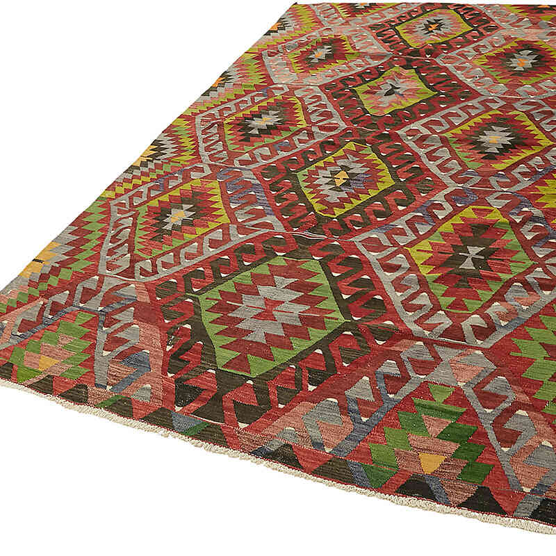 Vintage Anatolian Kilim Rug - 6'  x 10' 6" (72" x 126") - K0079112