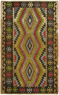 Vintage Anatolian Kilim Rug - 6' 3" x 9' 7" (75" x 115")