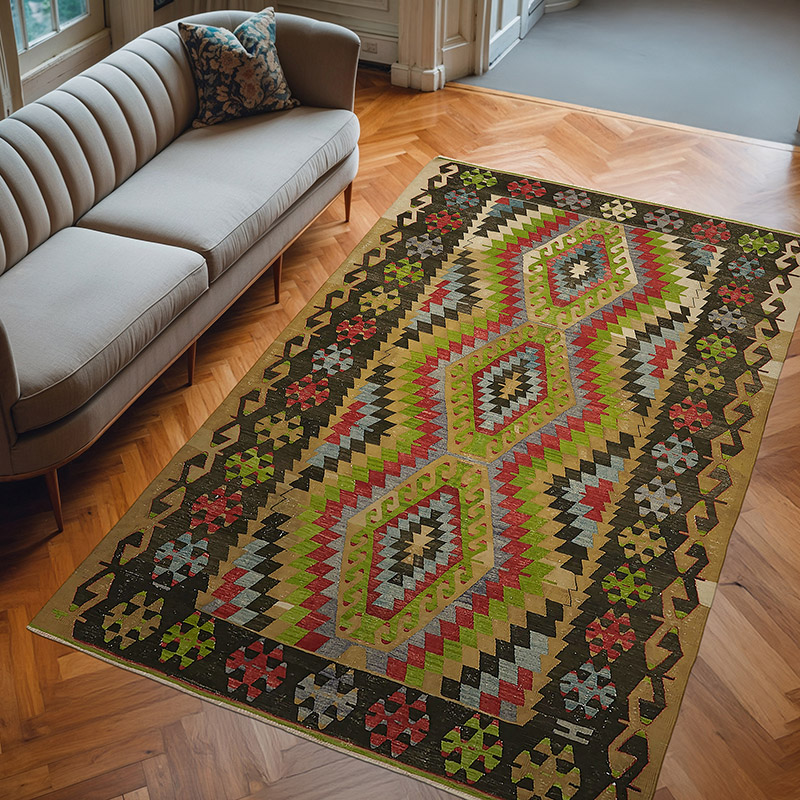 Alfombra Vintage Anatolian Kilim - 190 cm x 292 cm - K0079115