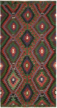 Vintage Anatolian Kilim Rug - 6' 4" x 11' 8" (76" x 140")