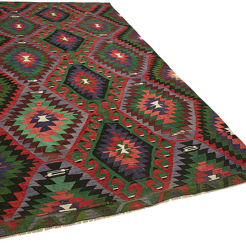 Vintage Anatolian Kilim Rug - 6' 4" x 11' 8" (76" x 140") - K0079117