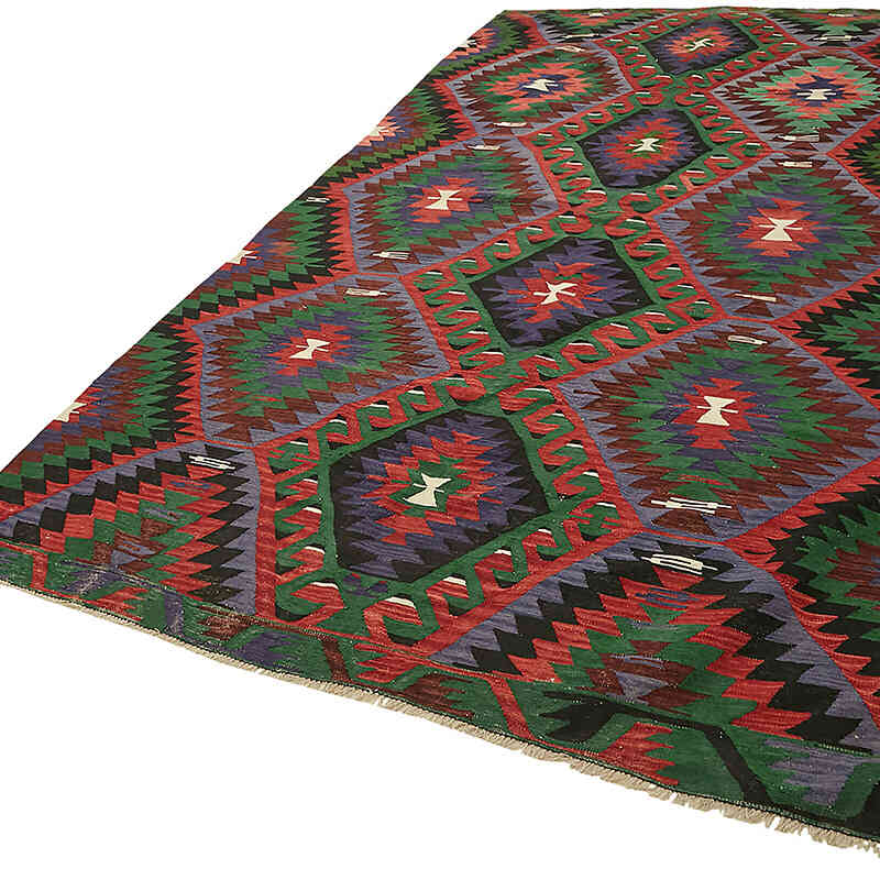 Vintage Anatolian Kilim Rug - 6' 4" x 11' 8" (76" x 140") - K0079117