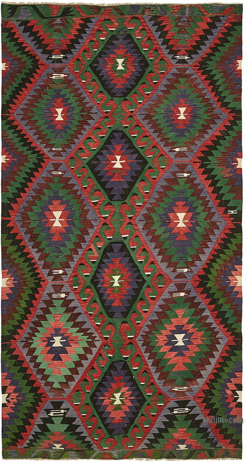 Vintage Anatolian Kilim Rug - 6' 4" x 11' 8" (76" x 140") - K0079117