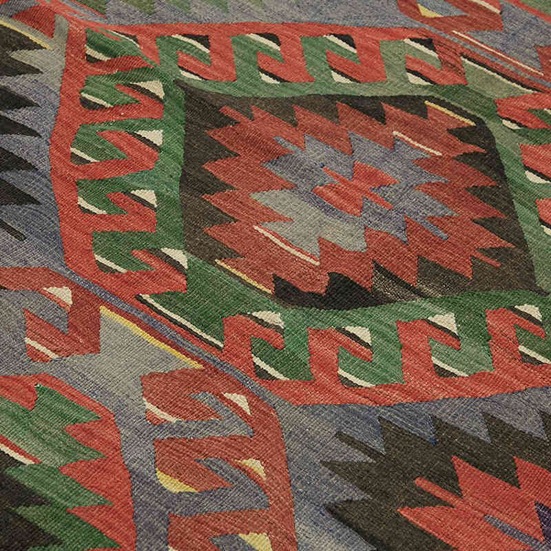 Vintage Anatolian Kilim Rug - 5' 10" x 10' 1" (70" x 121") - K0079120