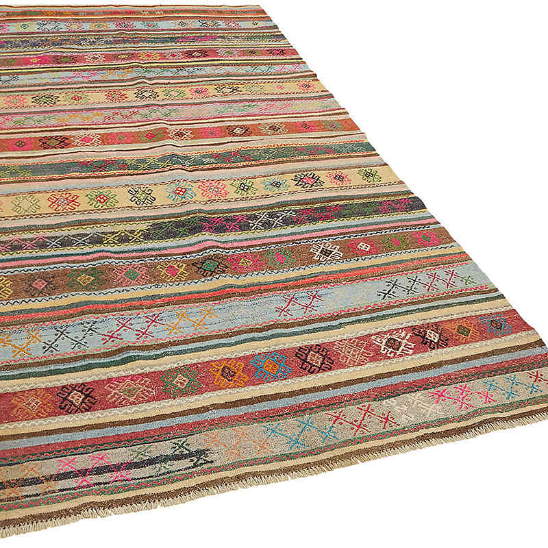 Vintage Anatolian Kilim Rug - 5' 5" x 9' 7" (65" x 115") - K0079122