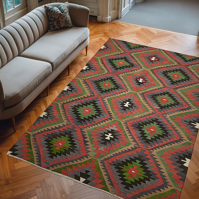 Vintage Anadolu Kilim - 202 cm x 284 cm - K0079123