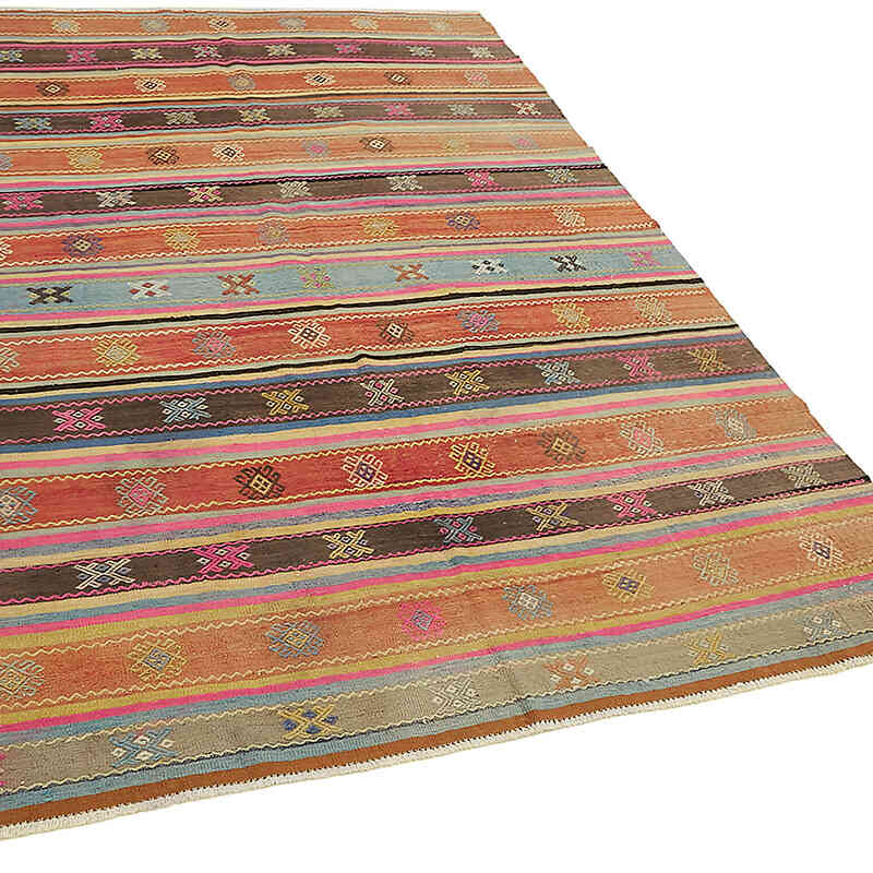Vintage Anatolian Kilim Rug - 6' 2" x 8' 6" (74" x 102") - K0079127