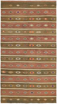 Vintage Anatolian Kilim Rug - 5' 8" x 10' 3" (68" x 123")