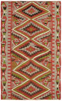 Vintage Anatolian Kilim Rug - 5' 10" x 9' 5" (70" x 113")
