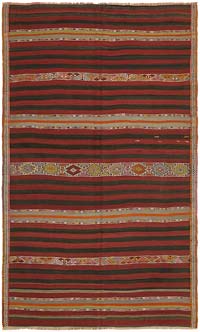 Vintage Balikesir Kilim Rug - 5' 11" x 9' 9" (71" x 117")