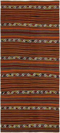 Vintage Anatolian Kilim Rug - 5' 1" x 11'  (61" x 132")