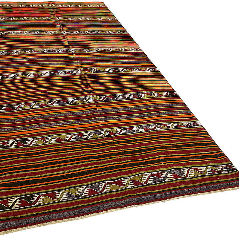 Vintage Anatolian Kilim Rug - 5' 1" x 11'  (61" x 132") - K0079140