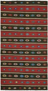 Vintage Anatolian Kilim Rug - 5' 7" x 10' 6" (67" x 126")