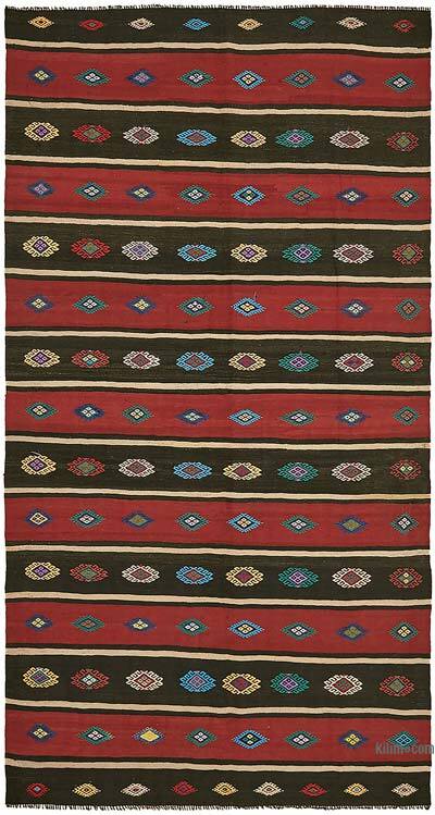Vintage Anatolian Kilim Rug - 5' 7" x 10' 6" (67" x 126")