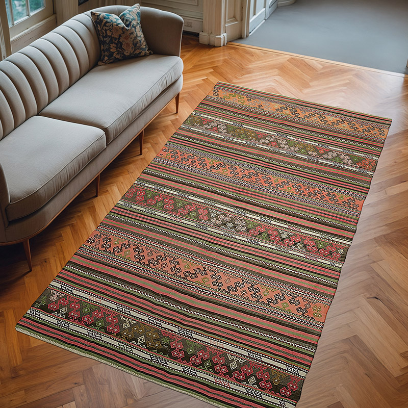 Alfombra Vintage Anatolian Kilim - 160 cm x 307 cm - K0079146