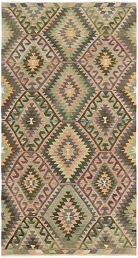 Vintage Anatolian Kilim Rug - 5' 9" x 10' 8" (69" x 128")