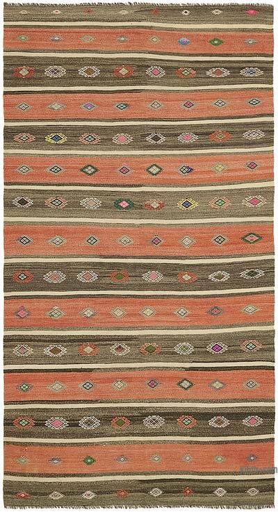Vintage Anatolian Kilim Rug - 5' 8" x 10' 4" (68" x 124")