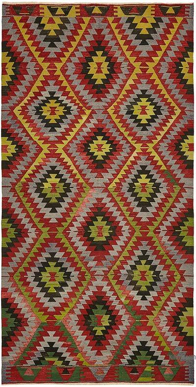 Vintage Anatolian Kilim Rug - 181 cm x 351 cm