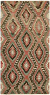 Vintage Anatolian Kilim Rug - 6' 5" x 11' 9" (77" x 141")