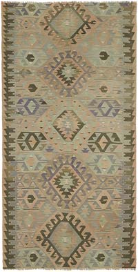 Vintage Anatolian Kilim Rug - 5' 6" x 10' 10" (66" x 130")