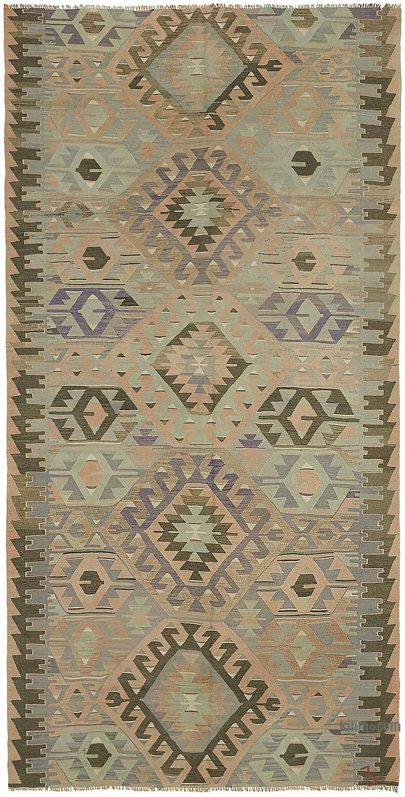 Vintage Anatolian Kilim Rug - 5' 6" x 10' 10" (66" x 130") - K0079177