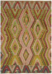 Vintage Anatolian Kilim Rug - 6' 8" x 9' 5" (80" x 113")