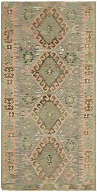 Vintage Anatolian Kilim Rug - 5' 2" x 10'  (62" x 120")