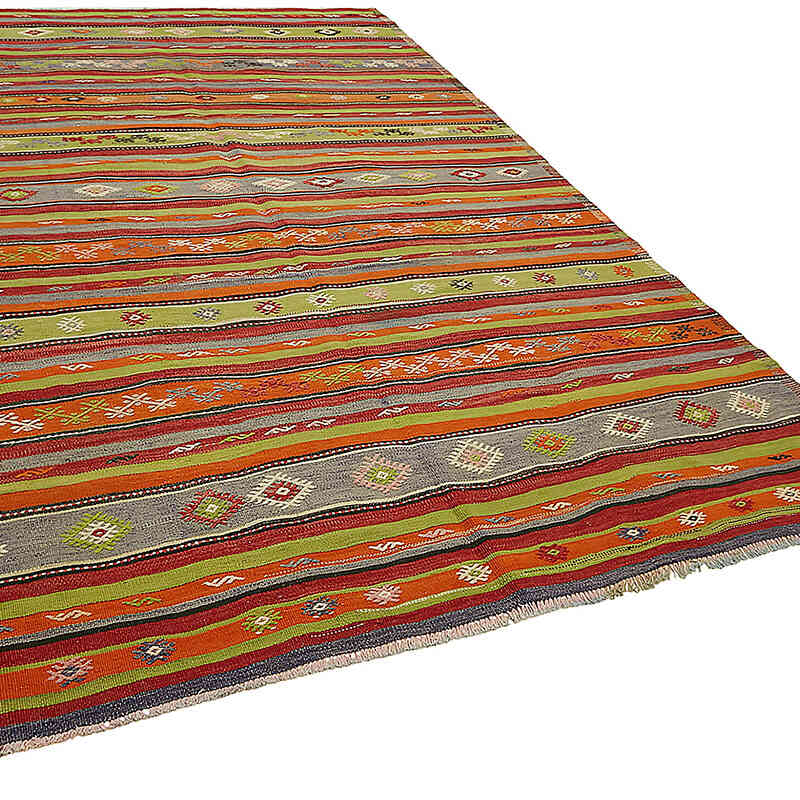 Vintage Anatolian Kilim Rug - 6' 9" x 10'  (81" x 120") - K0079189