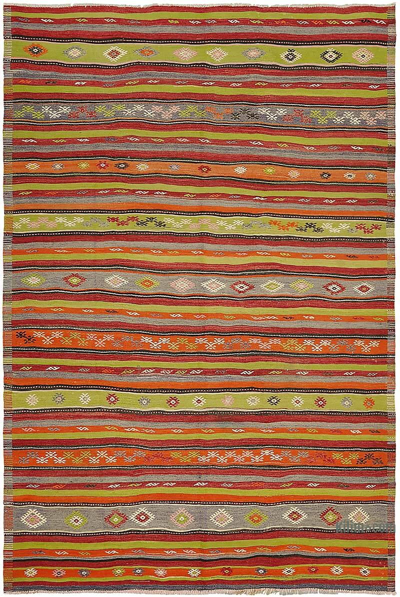 Vintage Anatolian Kilim Rug - 6' 9" x 10'  (81" x 120") - K0079189