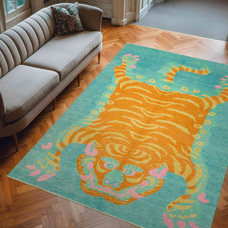 Yeni Kaplan Desenli Halı - 220 cm x 310 cm - K0079190