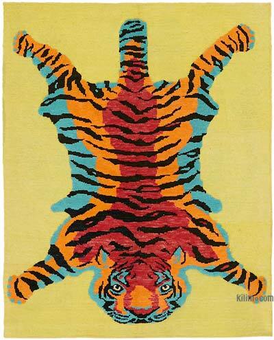 Yeni Kaplan Desenli Halı - 160 cm x 202 cm