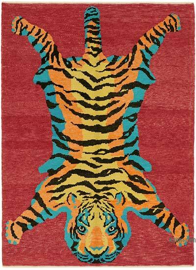 Yeni Kaplan Desenli Halı - 167 cm x 223 cm