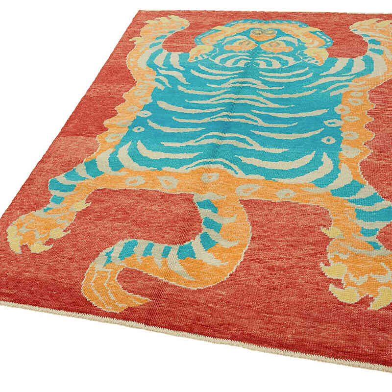 Yeni Kaplan Desenli Halı - 152 cm x 202 cm - K0079200