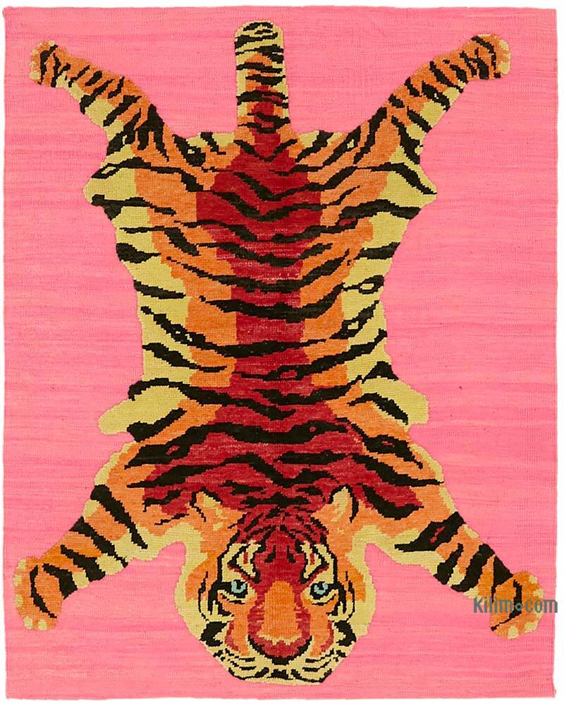 New Hand-Knotted Tiger Rug - 4' 9" x 6'  (57" x 72") - K0079201