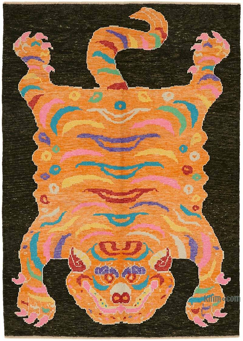 New Hand-Knotted Tiger Rug - 5' 7" x 7' 10" (67" x 94") - K0079204