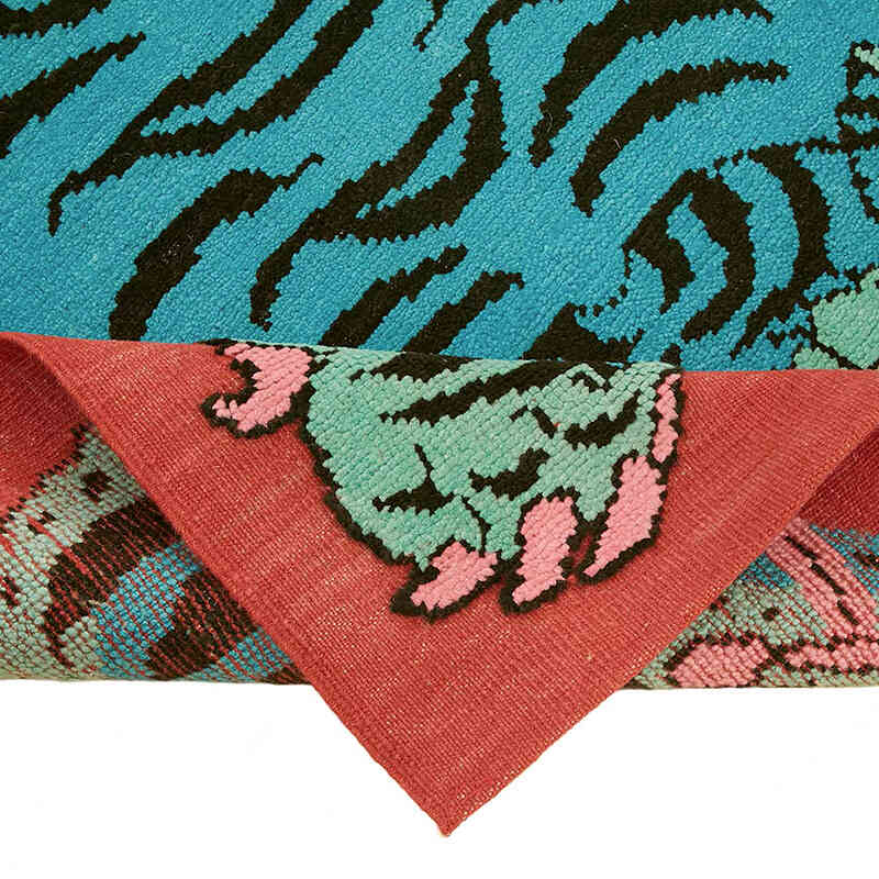 Alfombra Nueva de Nudo a Mano con Diseño de Tigre - 121 cm x 178 cm - K0079205