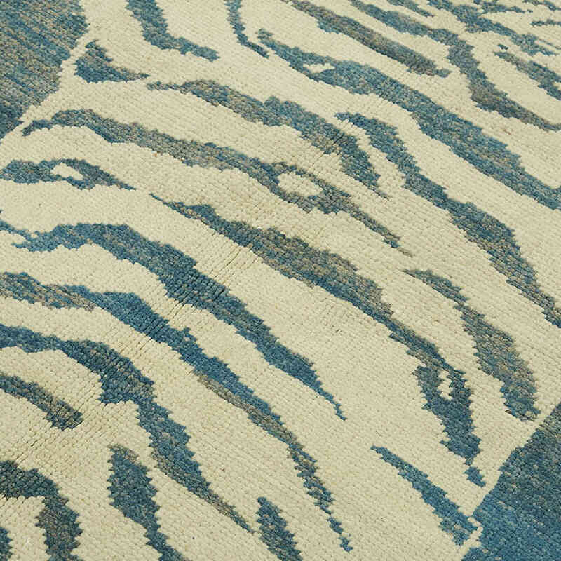 Alfombra Nueva de Nudo a Mano con Diseño de Tigre - 143 cm x 193 cm - K0079207
